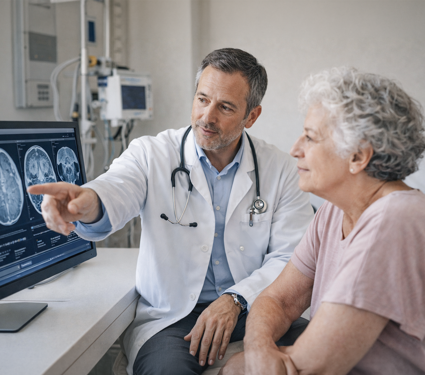 medico-explicando-o-exame-para-paciente-idosa